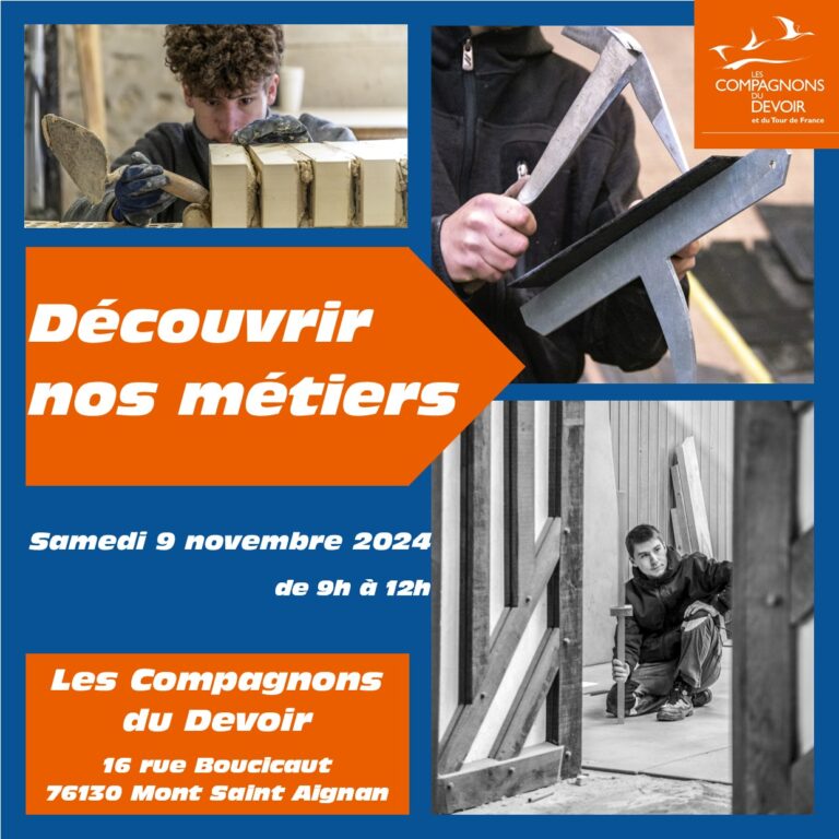 à la découverte des métiers carré 9 novembre 2024